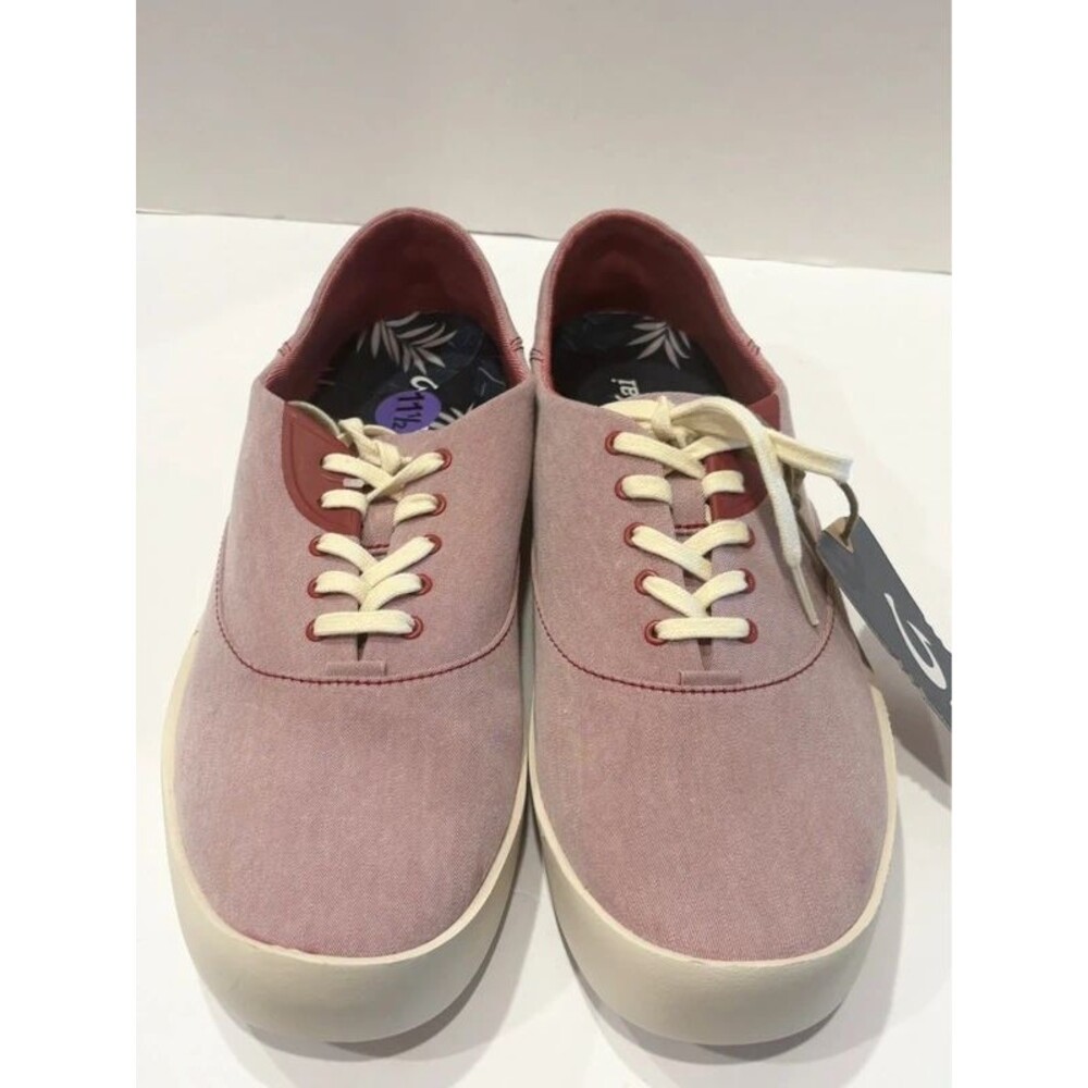 OluKai Tradewind Men’s Rose Mauve Low Top Lace-Up Sneakers, Size 11.5,